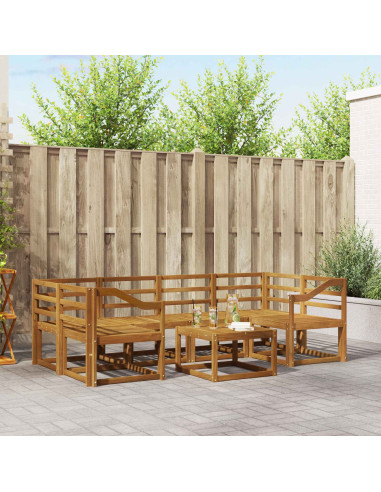 Set di divani da esterno 7 pcs Naturale