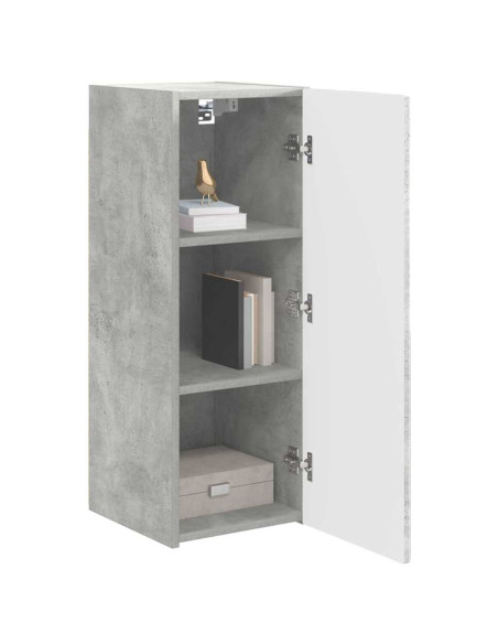 Mobile TV da parete 2 pcs Calcestruzzo 30 x 31 x 80 cm