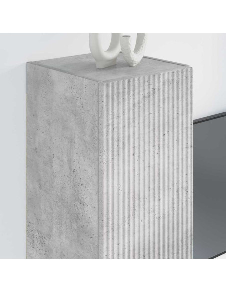 Mobile TV da parete 2 pcs Calcestruzzo 30 x 31 x 80 cm