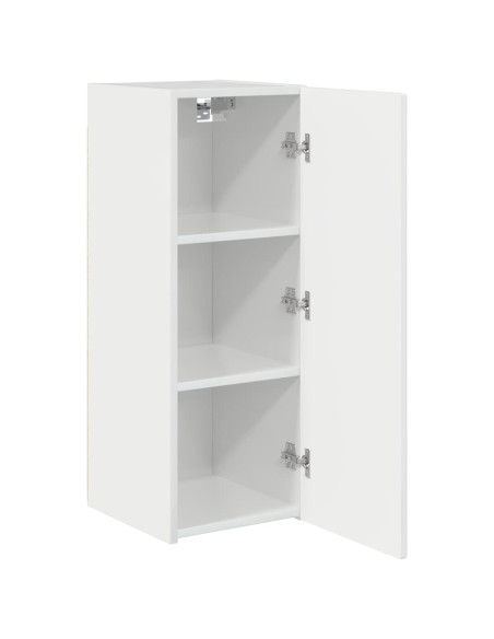 Mobile TV da parete Bianco Lucido 30 x 31 x 80 cm