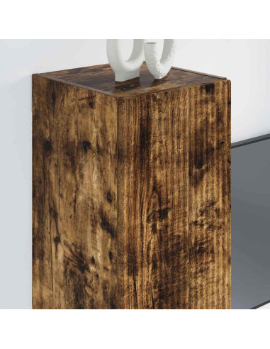 Mobile TV da parete Rovere fumé 30 x 31 x 80 cm