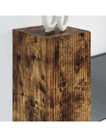 Mobile TV da parete Rovere fumé 30 x 31 x 80 cm