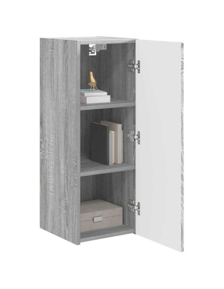 Mobile TV da parete Grigio Sonoma 30 x 31 x 80 cm