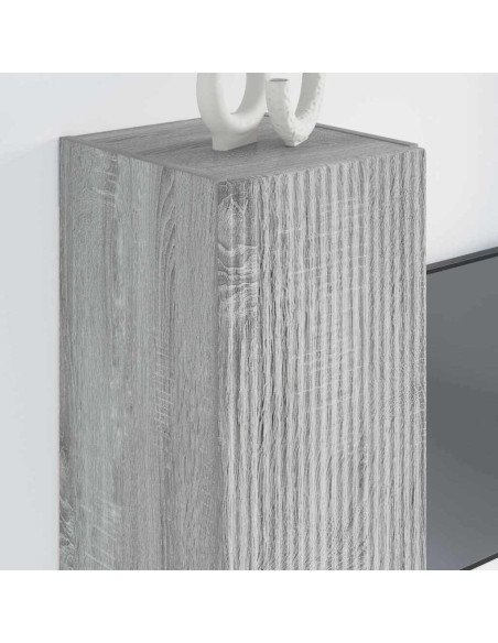 Mobile TV da parete Grigio Sonoma 30 x 31 x 80 cm