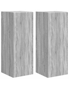 Mobile TV da parete 2 pcs Grigio Sonoma 30 x 31 x 80 cm 2