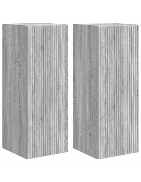 Mobile TV da parete 2 pcs Grigio Sonoma 30 x 31 x 80 cm