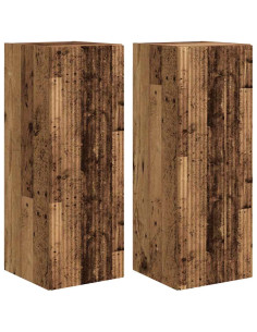Mobile TV da parete 2 pcs Legno vecchio 30 x 31 x 80 cm 2