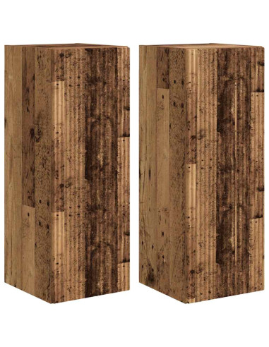 Mobile TV da parete 2 pcs Legno vecchio 30 x 31 x 80 cm