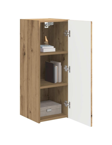 Mobile TV da parete 2 pcs Rovere Artigianale 30 x 31 x 80 cm