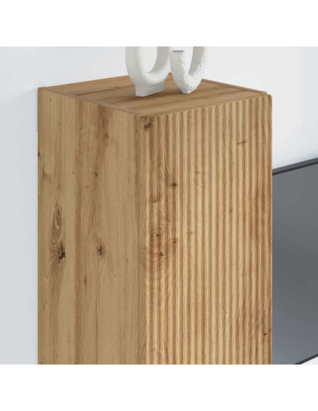 Mobile TV da parete 2 pcs Rovere Artigianale 30 x 31 x 80 cm