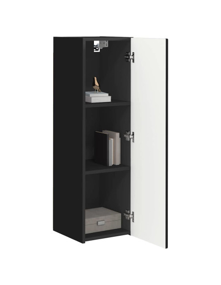 Mobile TV da parete Nero 30 x 31 x 100 cm Legno multistrato
