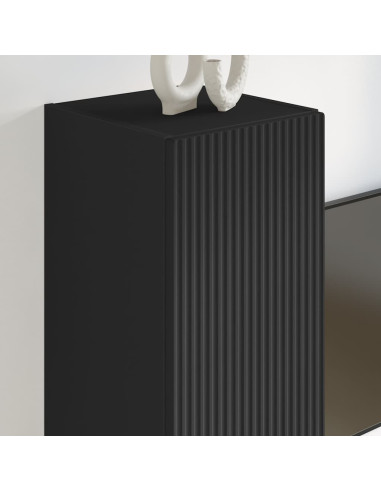 Mobile TV da parete Nero 30 x 31 x 100 cm Legno multistrato
