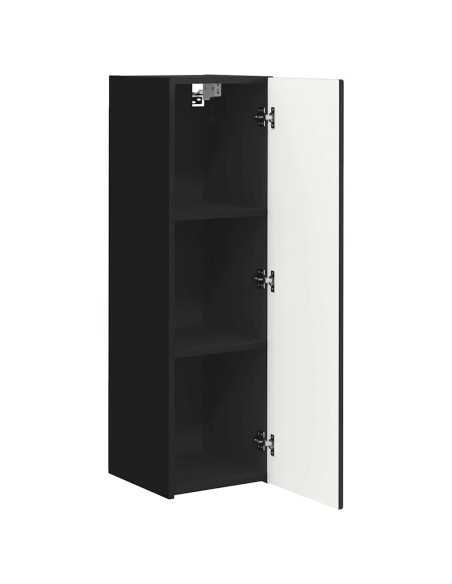 Mobile TV da parete Nero 30 x 31 x 100 cm Legno multistrato