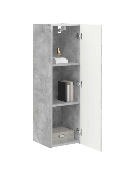 Mobile TV da parete 2 pcs Calcestruzzo 30 x 31 x 100 cm