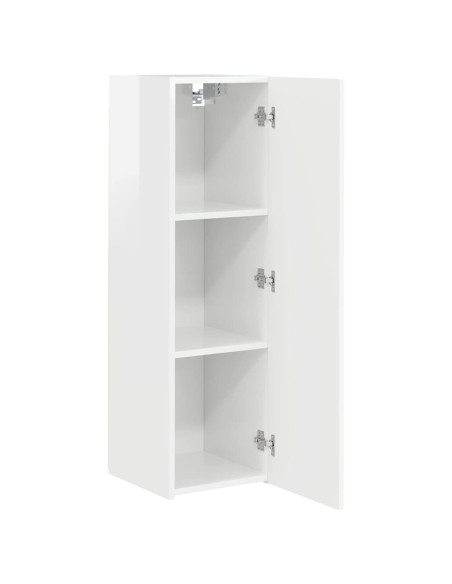 Mobile TV da parete Bianco Lucido 30 x 31 x 100 cm