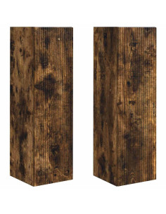 Mobile TV da parete 2 pcs Rovere fumé 30 x 31 x 100 cm 2