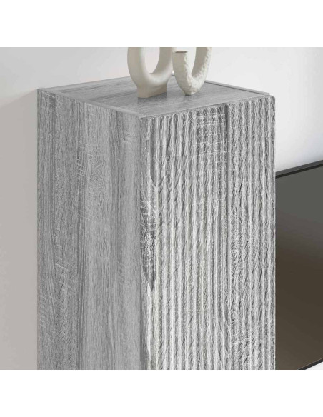 Mobile TV da parete 2 pcs Grigio Sonoma 30 x 31 x 100 cm