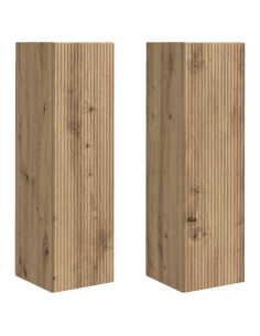 Mobile TV da parete 2 pcs Rovere Artigianale 30 x 31 x 100 cm 2