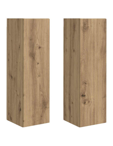 Mobile TV da parete 2 pcs Rovere Artigianale 30 x 31 x 100 cm