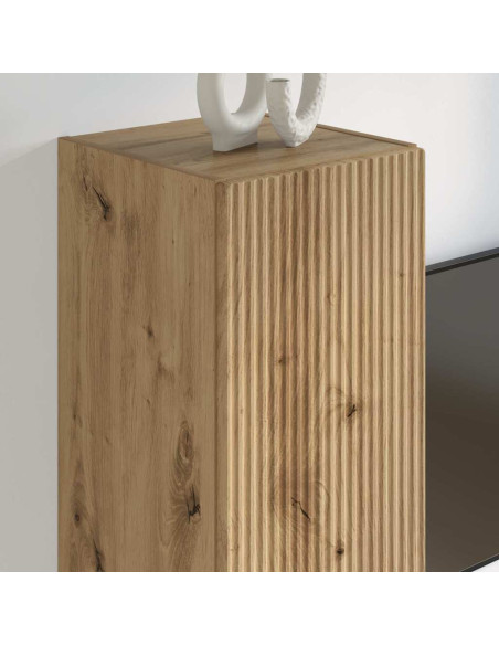 Mobile TV da parete 2 pcs Rovere Artigianale 30 x 31 x 100 cm