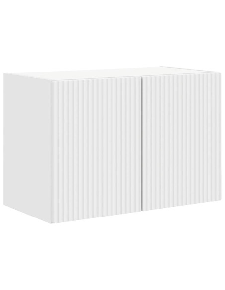 Mobile TV da parete Bianco 59,5 x 31 x 40 cm Legno multistrato