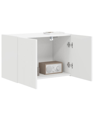 Mobile TV da parete Bianco 59,5 x 31 x 40 cm Legno multistrato