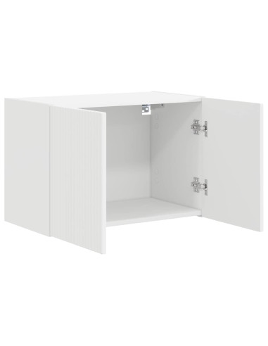 Mobile TV da parete Bianco 59,5 x 31 x 40 cm Legno multistrato