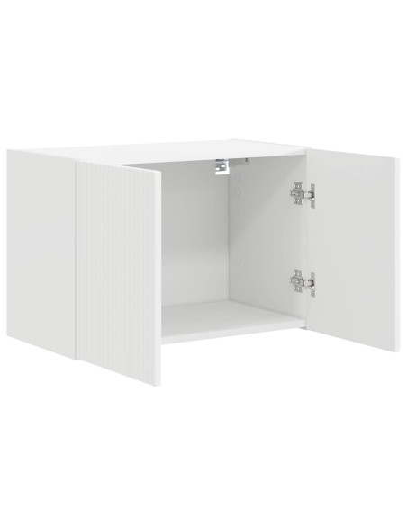 Mobile TV da parete Bianco 59,5 x 31 x 40 cm Legno multistrato