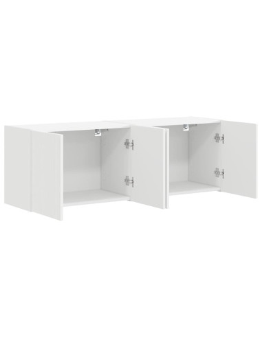 Mobile TV da parete 2 pcs Bianco 59,5 x 31 x 40 cm