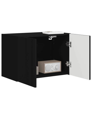 Mobile TV da parete Nero 59,5 x 31 x 40 cm Legno multistrato