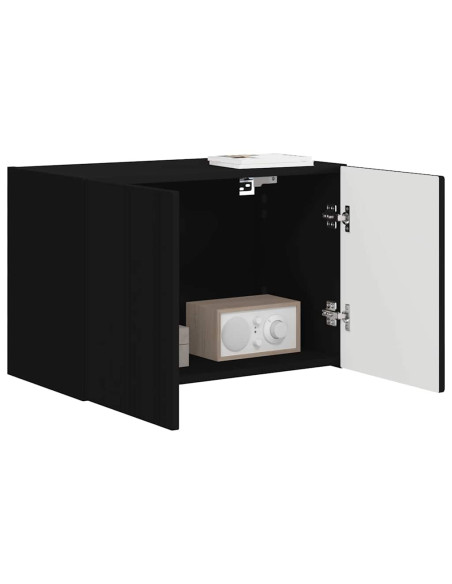 Mobile TV da parete Nero 59,5 x 31 x 40 cm Legno multistrato