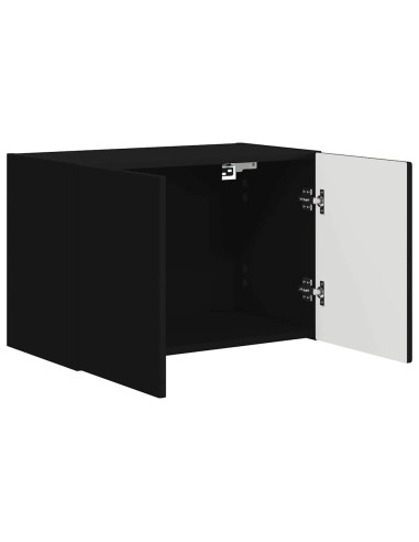 Mobile TV da parete Nero 59,5 x 31 x 40 cm Legno multistrato