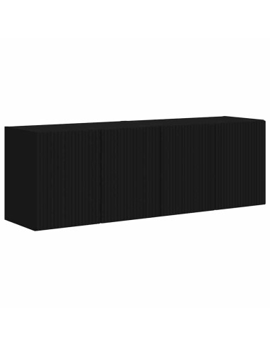 Mobile TV da parete 2 pcs Nero 59,5 x 31 x 40 cm