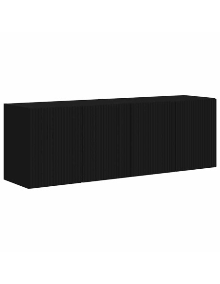 Mobile TV da parete 2 pcs Nero 59,5 x 31 x 40 cm