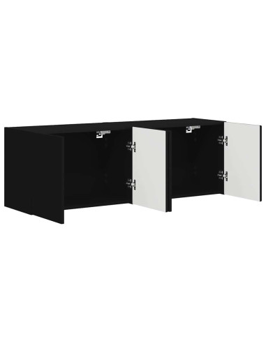 Mobile TV da parete 2 pcs Nero 59,5 x 31 x 40 cm