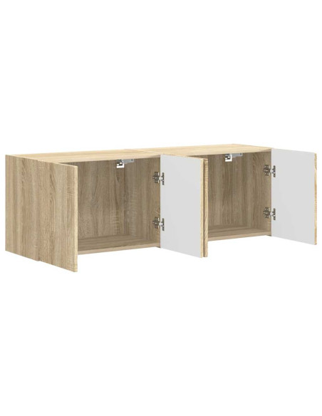 Mobile TV da parete 2 pcs Rovere Sonoma 59,5 x 31 x 40 cm