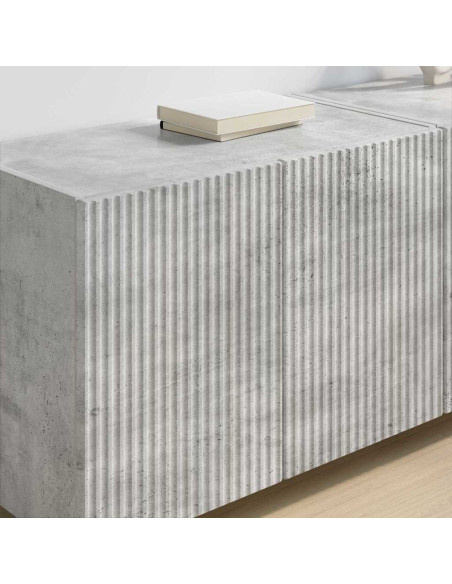 Mobile TV da parete 2 pcs Grigio cemento 59,5 x 31 x 40 cm