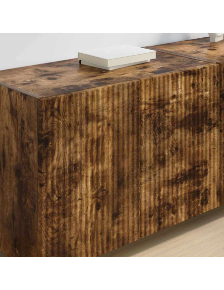 Mobile TV da parete 2 pcs Rovere fumé 59,5 x 31 x 40 cm
