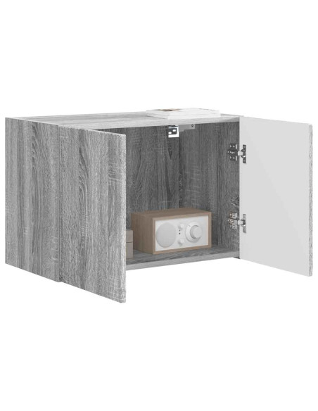 Mobile TV da parete Grigio Sonoma 59,5 x 31 x 40 cm