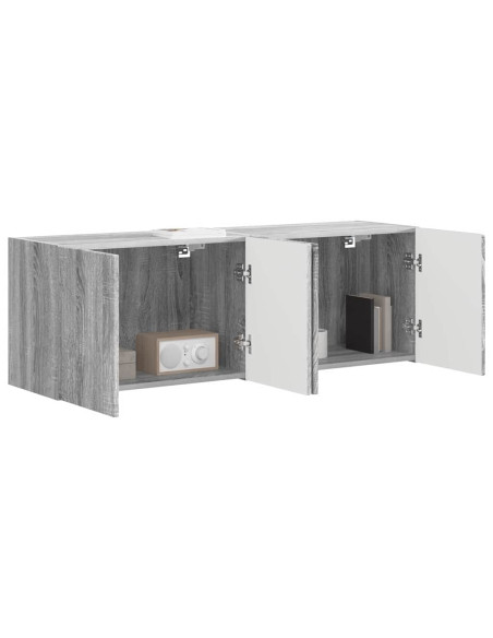 Mobile TV da parete 2 pcs Grigio Sonoma 59,5 x 31 x 40 cm