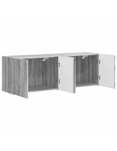 Mobile TV da parete 2 pcs Grigio Sonoma 59,5 x 31 x 40 cm