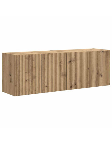 Mobile TV da parete 2 pcs Rovere artigianale 59,5 x 31 x 40 cm