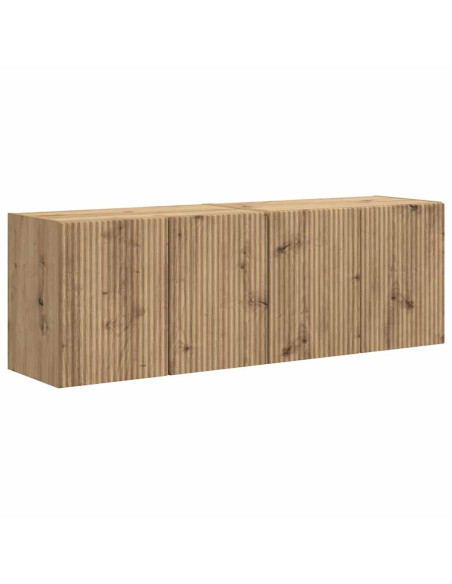 Mobile TV da parete 2 pcs Rovere artigianale 59,5 x 31 x 40 cm