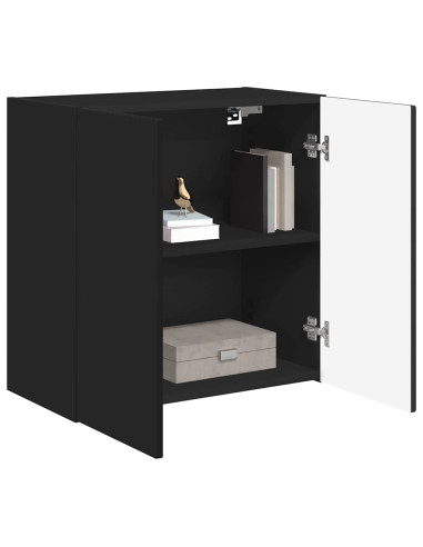 Mobile TV da parete Nero 59,5 x 31 x 60 cm Legno multistrato