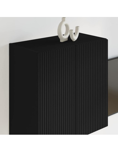 Mobile TV da parete Nero 59,5 x 31 x 60 cm Legno multistrato