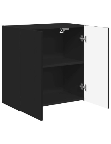 Mobile TV da parete Nero 59,5 x 31 x 60 cm Legno multistrato