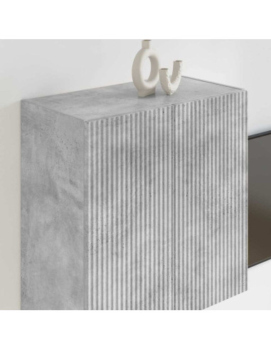 Mobile TV da parete Grigio cemento 59,5 x 31 x 60 cm