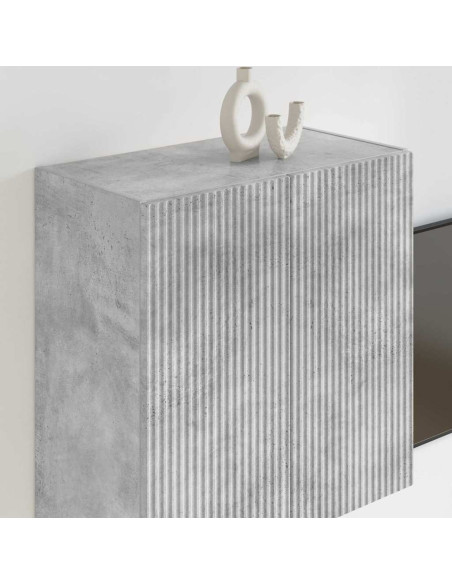 Mobile TV da parete Grigio cemento 59,5 x 31 x 60 cm