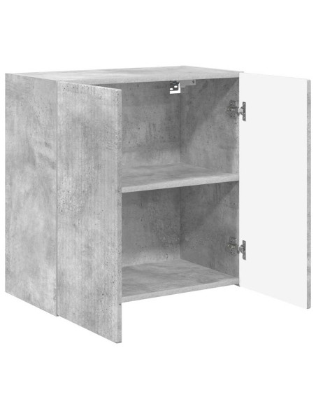 Mobile TV da parete Grigio cemento 59,5 x 31 x 60 cm