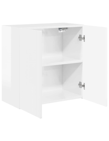 Mobile TV da parete Bianco Lucido 59,5 x 31 x 60 cm